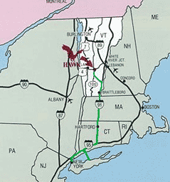 Map From Long Island, Connecticut And Western Massachusetts