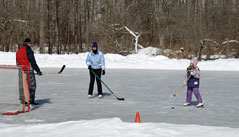 Ice skating at Hawk is a healthry activity for the entire family