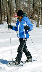 Snowshoeing is a great, complete body, workout