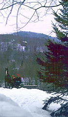 Horse-drawn sleigh rides are offered seven days a week during the holiday period and on weekends throughout the winter season